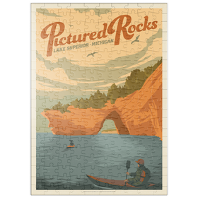 Darstellung des Puzzle Motivs Pictured Rocks, MI: Lake Superior - Puzzleteile: 200