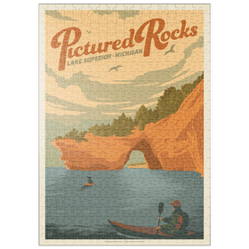 Darstellung des Puzzle Motivs Pictured Rocks, MI: Lake Superior - Puzzleteile: 500