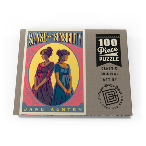 Darstellung des Puzzle Motivs Sense And Sensibility: Jane Austen Sense And Sensibility: Jane Austen 100 Puzzle Schachtel Ansicht3