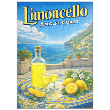 Darstellung des Puzzle Motivs puzzleplate Limoncello - Lemon Terrace, Amalfi Coast 100 Puzzle