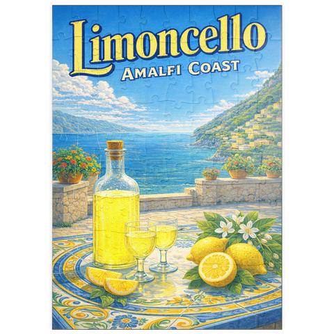 Darstellung des Puzzle Motivs Limoncello - Lemon Terrace, Amalfi Coast puzzleplate Limoncello - Lemon Terrace, Amalfi Coast 100 Puzzle