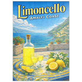 Darstellung des Puzzle Motivs Limoncello - Lemon Terrace, Amalfi Coast - Puzzleteile: 100