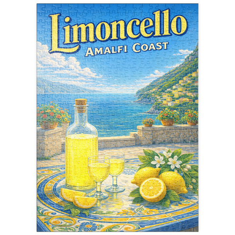 Darstellung des Puzzle Motivs Limoncello - Lemon Terrace, Amalfi Coast puzzleplate Limoncello - Lemon Terrace, Amalfi Coast 500 Puzzle