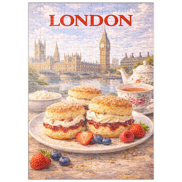Darstellung des Puzzle Motivs puzzleplate London Scones & Cream Tea – British Afternoon Classic 200 Puzzle