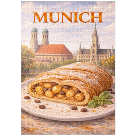 Darstellung des Puzzle Motivs Munich Apple Strudel – Bavarian Dessert Delight - Puzzleteile: 1000