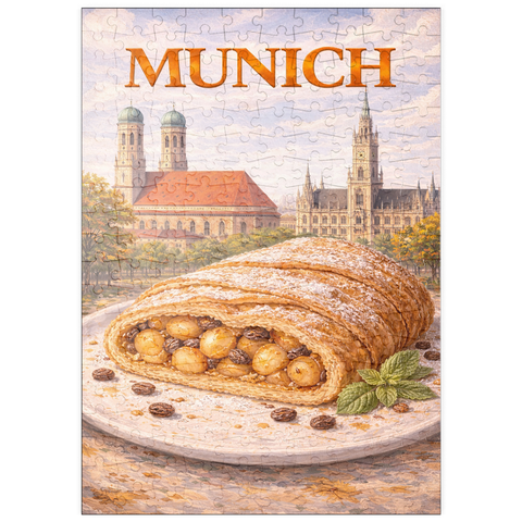 Darstellung des Puzzle Motivs Munich Apple Strudel – Bavarian Dessert Delight puzzleplate Munich Apple Strudel – Bavarian Dessert Delight 200 Puzzle