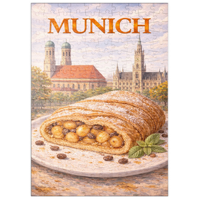 Darstellung des Puzzle Motivs Munich Apple Strudel – Bavarian Dessert Delight - Puzzleteile: 200