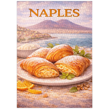 Darstellung des Puzzle Motivs puzzleplate Naples Sfogliatella – Traditional Italian Pastry 1000 Puzzle