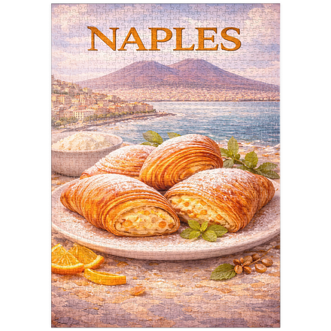 Darstellung des Puzzle Motivs Naples Sfogliatella – Traditional Italian Pastry puzzleplate Naples Sfogliatella – Traditional Italian Pastry 1000 Puzzle