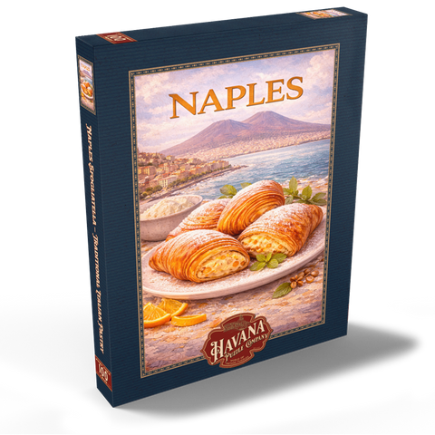 Darstellung des Puzzle Motivs Naples Sfogliatella – Traditional Italian Pastry Naples Sfogliatella – Traditional Italian Pastry 100 Puzzle Schachtel Ansicht2
