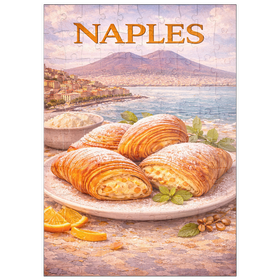 Darstellung des Puzzle Motivs Naples Sfogliatella – Traditional Italian Pastry - Puzzleteile: 100