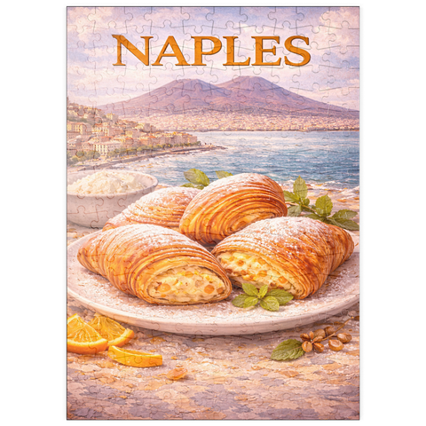 Darstellung des Puzzle Motivs Naples Sfogliatella – Traditional Italian Pastry puzzleplate Naples Sfogliatella – Traditional Italian Pastry 200 Puzzle