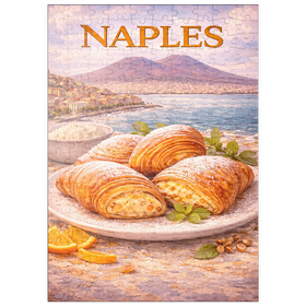 Darstellung des Puzzle Motivs Naples Sfogliatella – Traditional Italian Pastry - Puzzleteile: 200