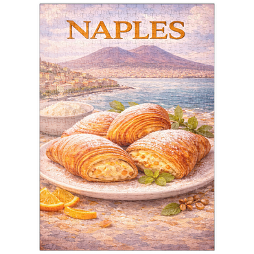 Darstellung des Puzzle Motivs puzzleplate Naples Sfogliatella – Traditional Italian Pastry 500 Puzzle