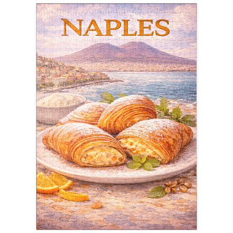 Darstellung des Puzzle Motivs Naples Sfogliatella – Traditional Italian Pastry puzzleplate Naples Sfogliatella – Traditional Italian Pastry 500 Puzzle