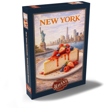 Darstellung des Puzzle Motivs New York Cheesecake – Iconic American Dessert 1000 Puzzle Schachtel Ansicht2