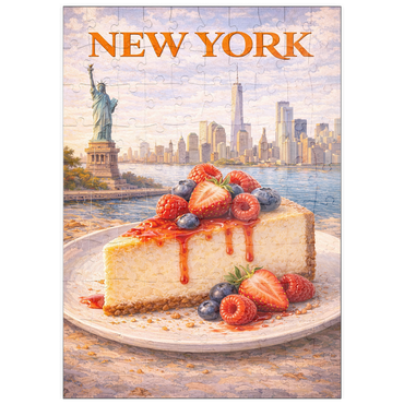 Darstellung des Puzzle Motivs puzzleplate New York Cheesecake – Iconic American Dessert 100 Puzzle