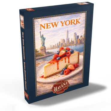 Darstellung des Puzzle Motivs New York Cheesecake – Iconic American Dessert 200 Puzzle Schachtel Ansicht2