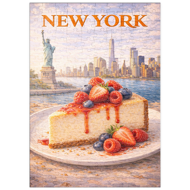 Darstellung des Puzzle Motivs puzzleplate New York Cheesecake – Iconic American Dessert 200 Puzzle