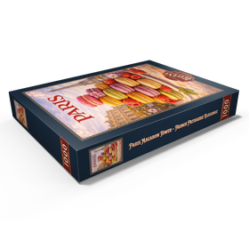 Darstellung des Puzzle Motivs Paris Macaron Tower – French Patisserie Elegance - Puzzleteile: 1000