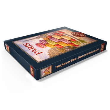 Darstellung des Puzzle Motivs Paris Macaron Tower – French Patisserie Elegance 200 Puzzle Schachtel Ansicht1