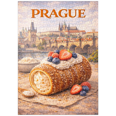 Darstellung des Puzzle Motivs puzzleplate Prague Trdelník – Sweet Czech Street Pastry 1000 Puzzle