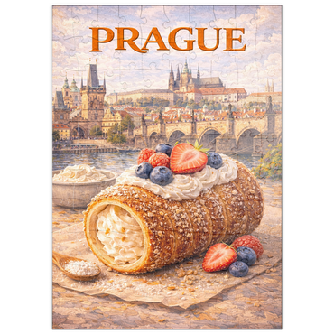 Darstellung des Puzzle Motivs puzzleplate Prague Trdelník – Sweet Czech Street Pastry 100 Puzzle