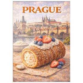 Darstellung des Puzzle Motivs Prague Trdelník – Sweet Czech Street Pastry - Puzzleteile: 200