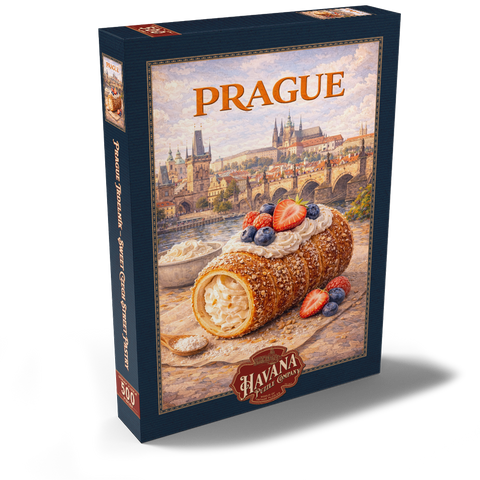 Darstellung des Puzzle Motivs Prague Trdelník – Sweet Czech Street Pastry Prague Trdelník – Sweet Czech Street Pastry 500 Puzzle Schachtel Ansicht2