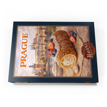 Darstellung des Puzzle Motivs Prague Trdelník – Sweet Czech Street Pastry 500 Puzzle Schachtel Ansicht3