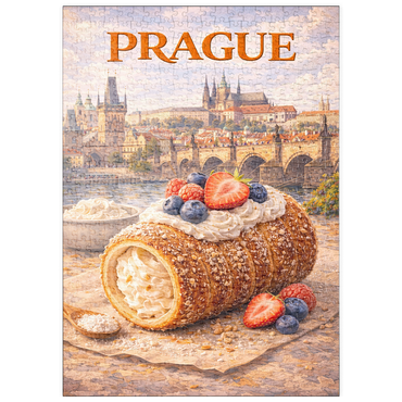 Darstellung des Puzzle Motivs puzzleplate Prague Trdelník – Sweet Czech Street Pastry 500 Puzzle