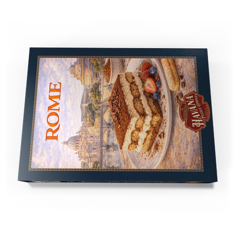 Darstellung des Puzzle Motivs Rome Tiramisu – Classic Italian Coffee Dessert Rome Tiramisu – Classic Italian Coffee Dessert 1000 Puzzle Schachtel Ansicht3