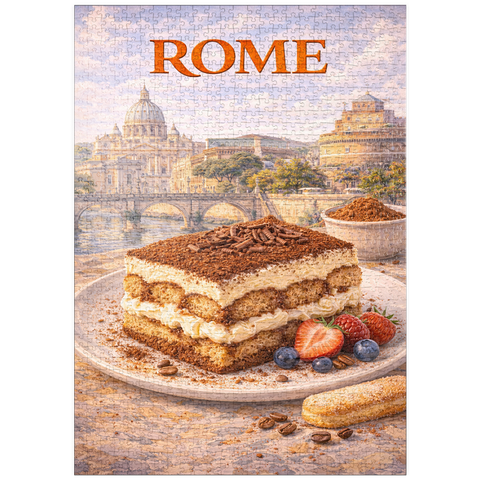 Darstellung des Puzzle Motivs Rome Tiramisu – Classic Italian Coffee Dessert puzzleplate Rome Tiramisu – Classic Italian Coffee Dessert 1000 Puzzle