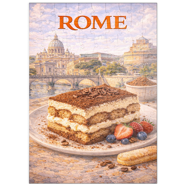 Darstellung des Puzzle Motivs puzzleplate Rome Tiramisu – Classic Italian Coffee Dessert 100 Puzzle
