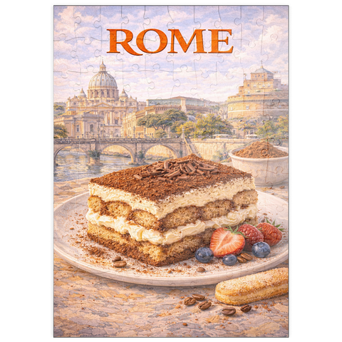 Darstellung des Puzzle Motivs Rome Tiramisu – Classic Italian Coffee Dessert puzzleplate Rome Tiramisu – Classic Italian Coffee Dessert 100 Puzzle