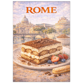 Darstellung des Puzzle Motivs Rome Tiramisu – Classic Italian Coffee Dessert - Puzzleteile: 100