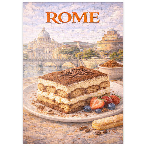 Darstellung des Puzzle Motivs Rome Tiramisu – Classic Italian Coffee Dessert puzzleplate Rome Tiramisu – Classic Italian Coffee Dessert 200 Puzzle