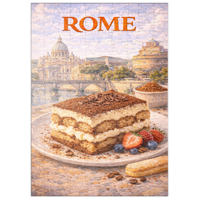 Darstellung des Puzzle Motivs Rome Tiramisu – Classic Italian Coffee Dessert - Puzzleteile: 200
