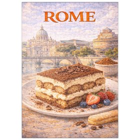 Darstellung des Puzzle Motivs Rome Tiramisu – Classic Italian Coffee Dessert - Puzzleteile: 500