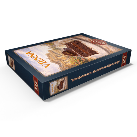 Darstellung des Puzzle Motivs Vienna Sachertorte – Classic Austrian Chocolate Cake Vienna Sachertorte – Classic Austrian Chocolate Cake 500 Puzzle Schachtel Ansicht1