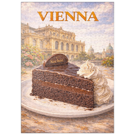 Darstellung des Puzzle Motivs Vienna Sachertorte – Classic Austrian Chocolate Cake - Puzzleteile: 500