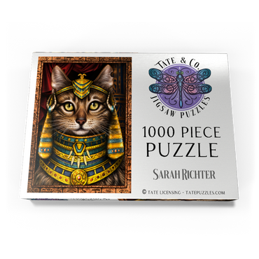 Darstellung des Puzzle Motivs Lady Cleocatra Egyptian Cat - Sarah Richter 1000 Puzzle Schachtel Ansicht3