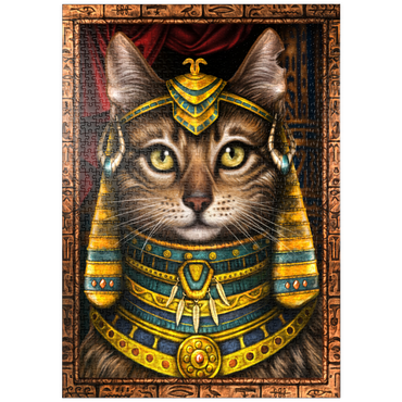 Darstellung des Puzzle Motivs puzzleplate Lady Cleocatra Egyptian Cat - Sarah Richter 1000 Puzzle