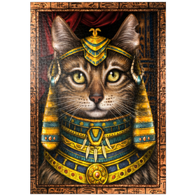 Darstellung des Puzzle Motivs Lady Cleocatra, die ägyptische Katze – Sarah Richter - Puzzleteile: 1000