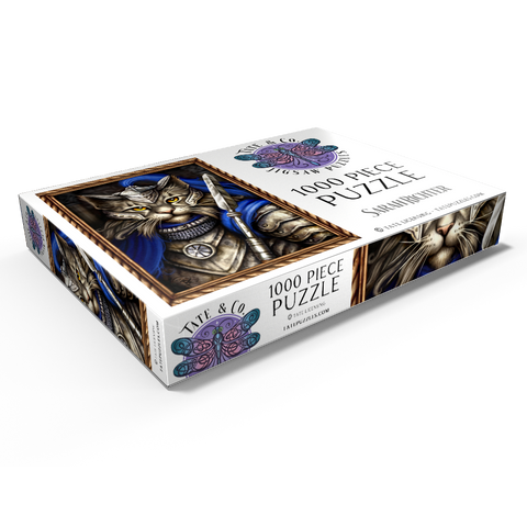 Darstellung des Puzzle Motivs Lord Scratch Knight – Sarah Richter Lord Scratch Knight - Sarah Richter 1000 Puzzle Schachtel Ansicht1