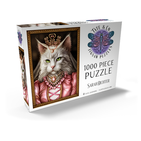 Darstellung des Puzzle Motivs Purrincess – Die Katzenprinzessin – Sarah Richter Purrincess Cat Princess - Sarah Richter 1000 Puzzle Schachtel Ansicht2