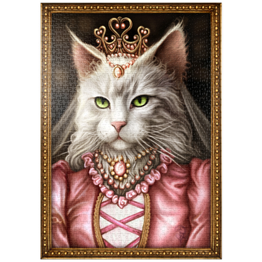 Darstellung des Puzzle Motivs puzzleplate Purrincess Cat Princess - Sarah Richter 1000 Puzzle