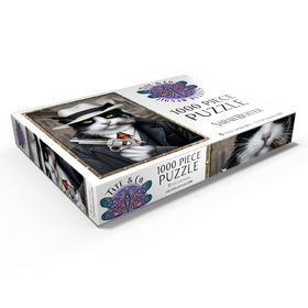 Darstellung des Puzzle Motivs Al Catpone, die Mafia-Katze – Sarah Richter - Puzzleteile: 1000