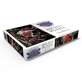 Darstellung des Puzzle Motivs Ein Blick auf den Evanescence-Totenkopf – Sarah Richter - Puzzleteile: 1000