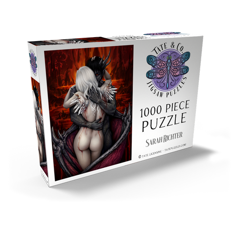 Darstellung des Puzzle Motivs Zwischen Himmel und Hölle – Dunkle Liebe – Sarah Richter Between Heaven and Hell Dark Love - Sarah Richter 1000 Puzzle Schachtel Ansicht2